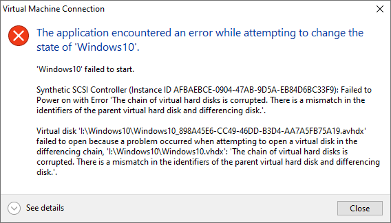 Hyper-V error