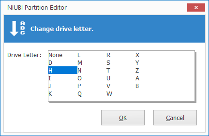 Change drive letter